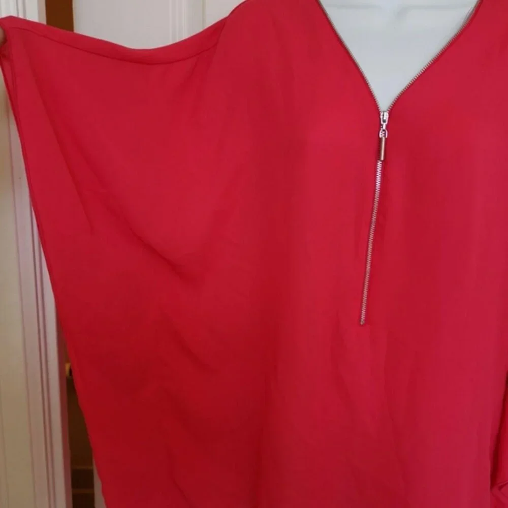Coral Georgette Kimono top blouse by Artizancool... - Picture 4 of 5